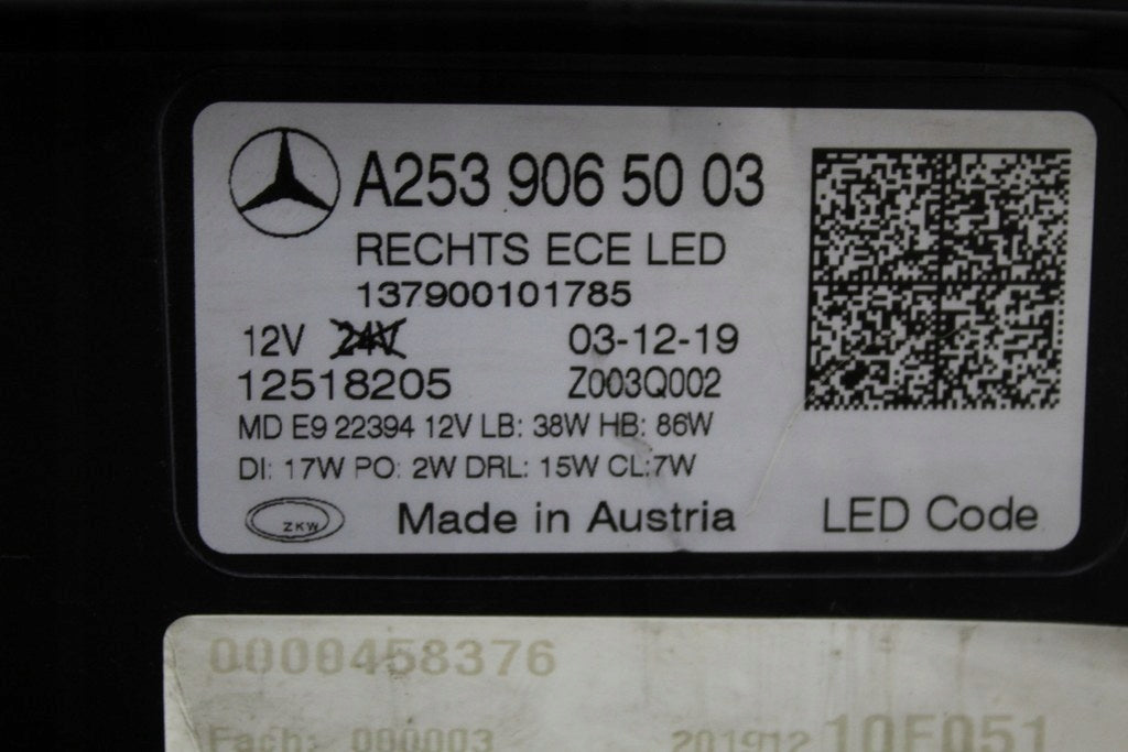 Frontscheinwerfer Mercedes-Benz W253 Facelift Led Rechts Scheinwerfer Headlight