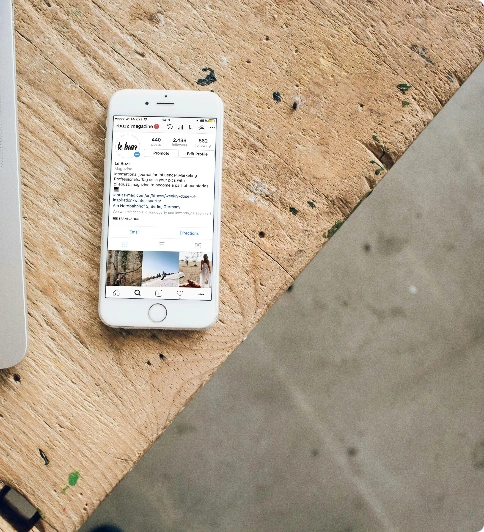 a phone on the table